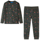 Long-sleeved children's pyjamas, size 116, khaki