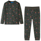 Kids' long-sleeved pajamas 140 khaki