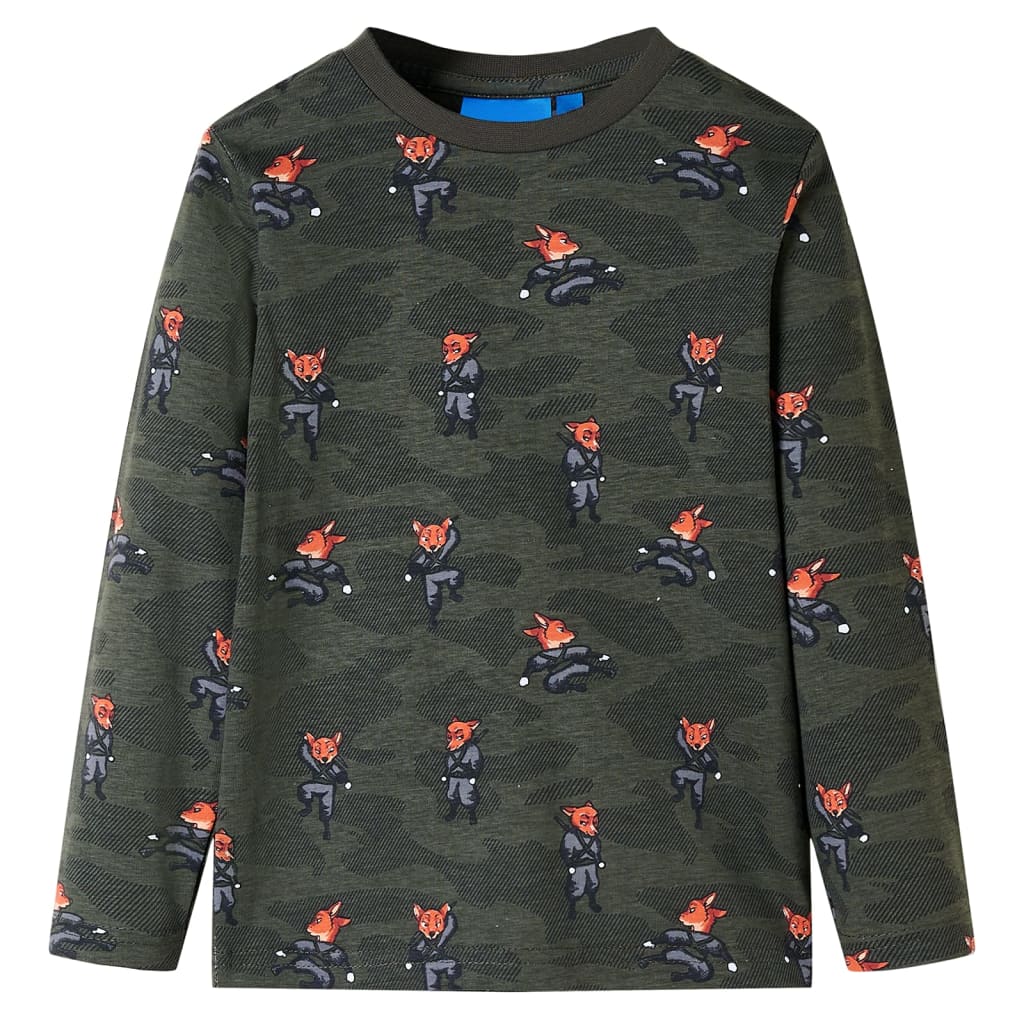 Kinderpyjama met lange mouwen 140 kakikleurig 140
