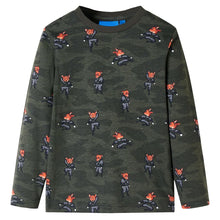 Kinderpyjama met lange mouwen 140 kakikleurig 140