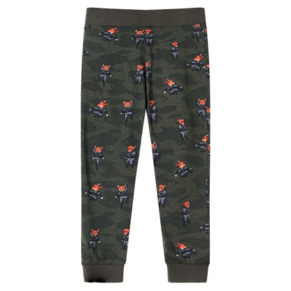 Kinderpyjama met lange mouwen 140 kakikleurig 140