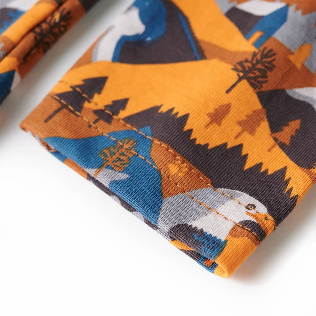 Kinderpyjama met lange mouwen 92 cognackleurig 92