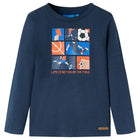Kids long-sleeved shirt 104 speckled navy blue