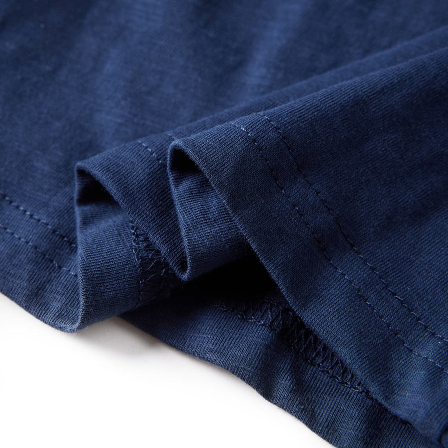 Kindershirt met lange mouwen 104 gemêleerd marineblauw