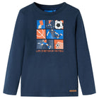 Kids long sleeve shirt 116 mottled navy blue