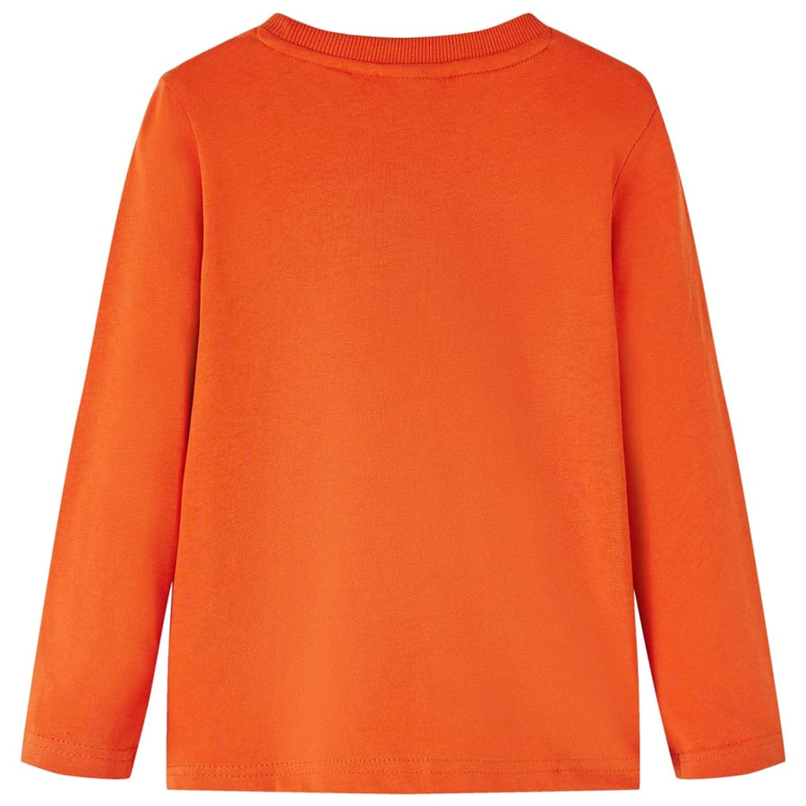 Kindershirt met lange mouwen 92 oranje 92