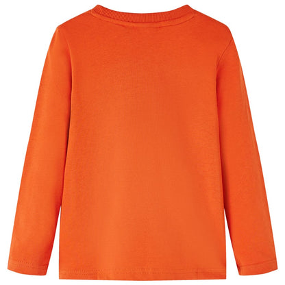 Kindershirt met lange mouwen 104 oranje 104