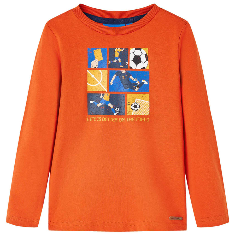 Kindershirt met lange mouwen 116 oranje 116