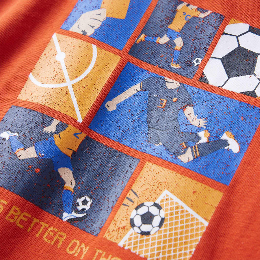 Kindershirt met lange mouwen 128 oranje 128