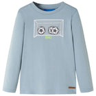 Kindershirt lange mouwen 92 lichtblauw