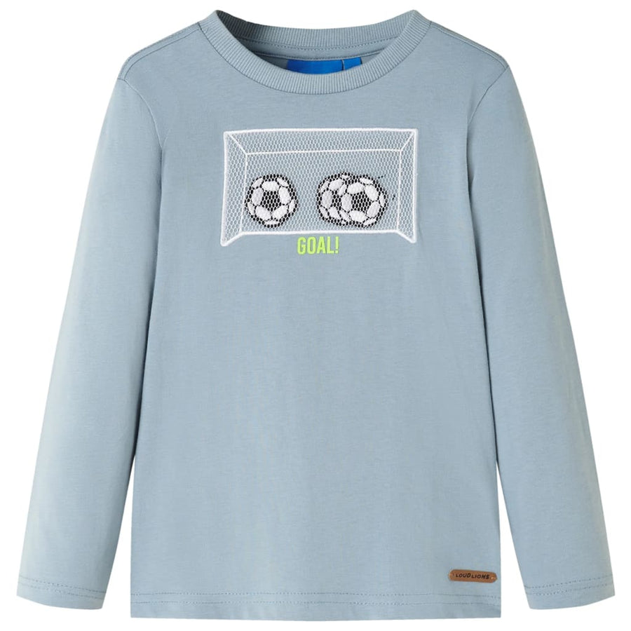 Kindershirt met lange mouwen 92 lichtblauw Blauw