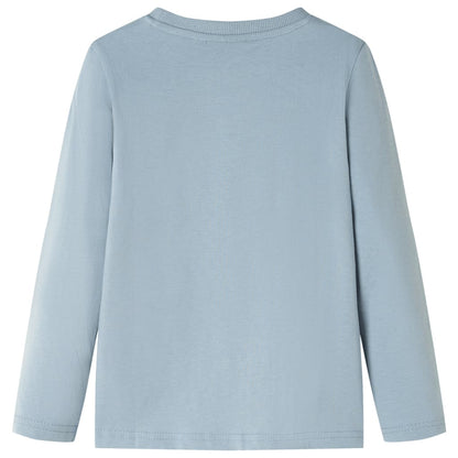 Kindershirt met lange mouwen 92 lichtblauw Blauw