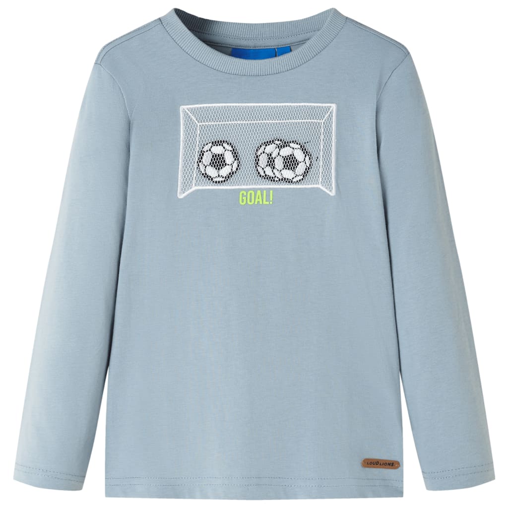 Kindershirt met lange mouwen 116 lichtblauw Blauw