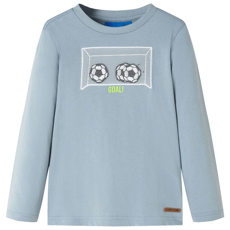 Kindershirt met lange mouwen 116 lichtblauw Blauw