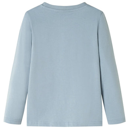 Kindershirt met lange mouwen 128 lichtblauw Blauw