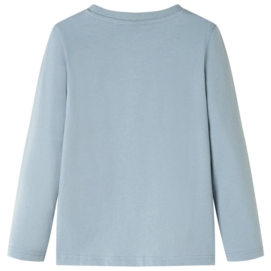 Kindershirt met lange mouwen 128 lichtblauw Blauw