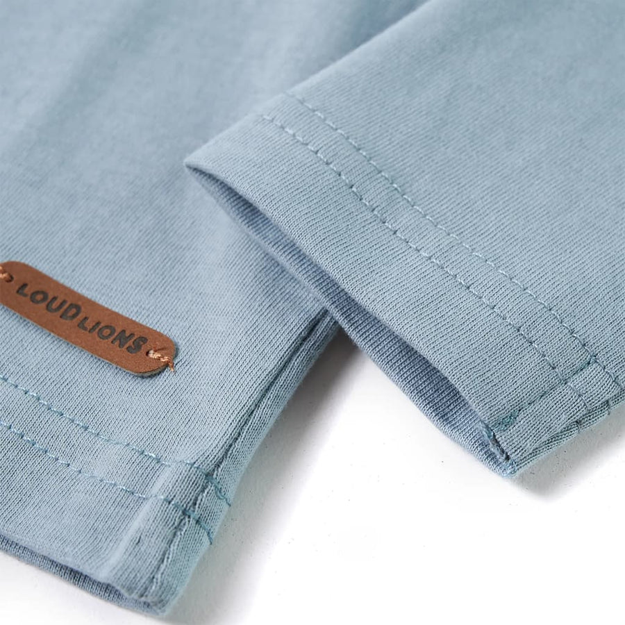 Kindershirt met lange mouwen 128 lichtblauw Blauw