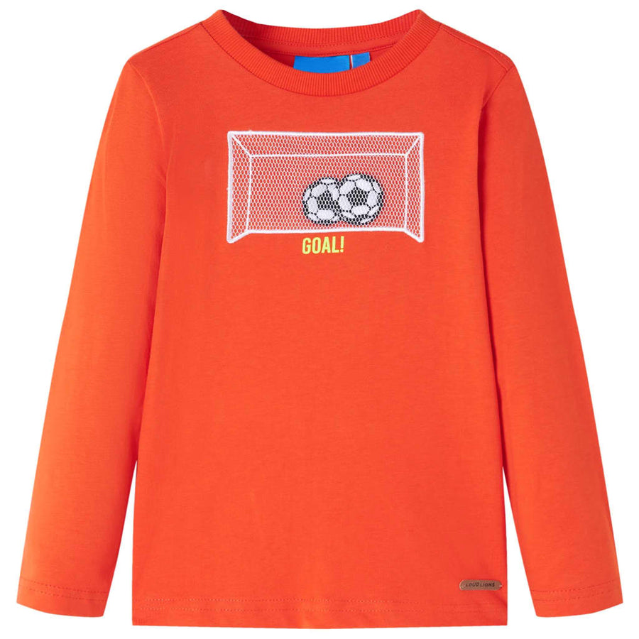 Kindershirt met lange mouwen 104 feloranje orange