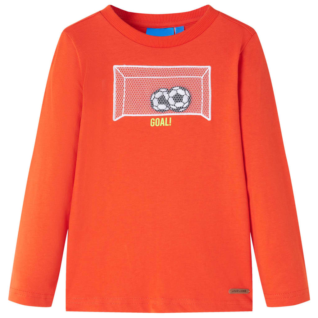 Kindershirt met lange mouwen 116 feloranje orange