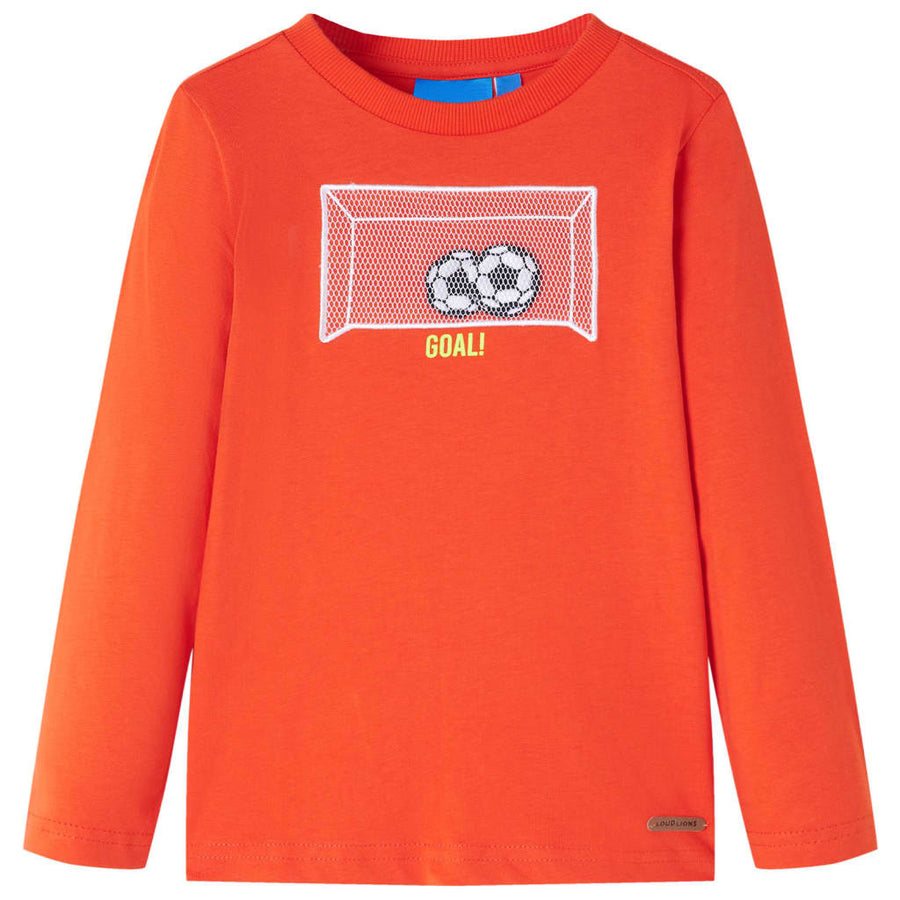 Kindershirt met lange mouwen 116 feloranje orange