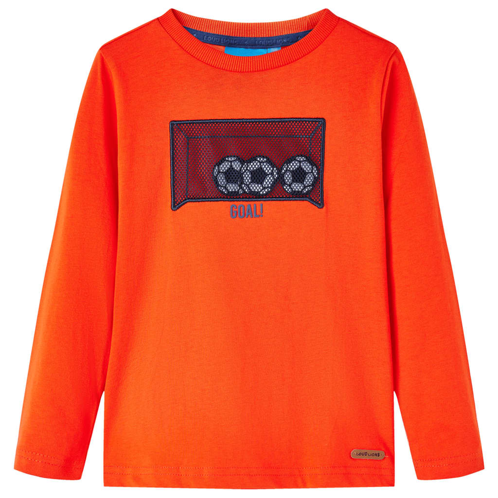 Kindershirt met lange mouwen 104 feloranje 104