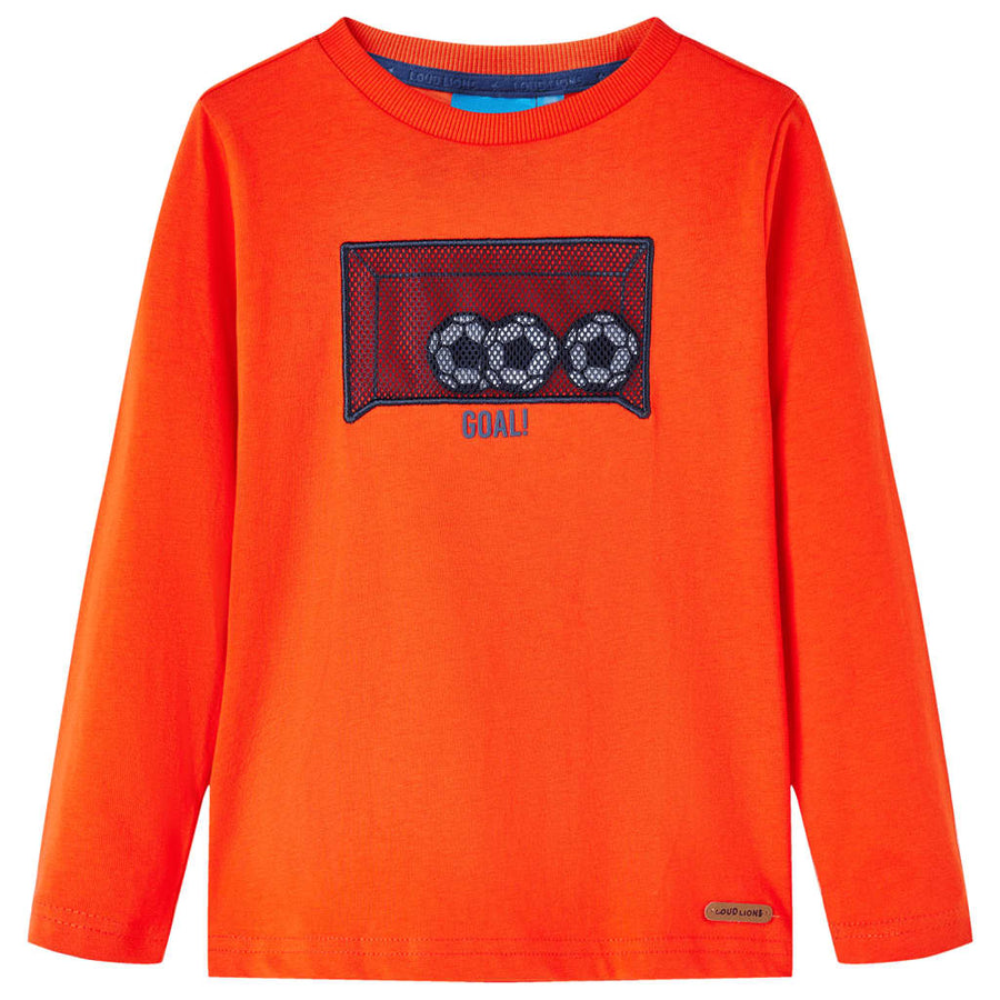 Kindershirt met lange mouwen 116 feloranje 116