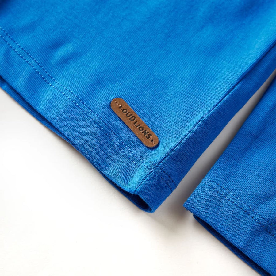 Kindershirt met lange mouwen 116 kobaltblauw Blauw 116