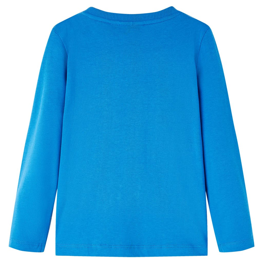 Kindershirt met lange mouwen 140 kobaltblauw Blauw 140
