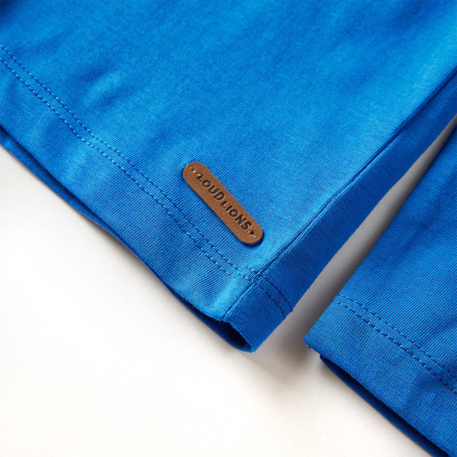 Kindershirt met lange mouwen 140 kobaltblauw Blauw 140