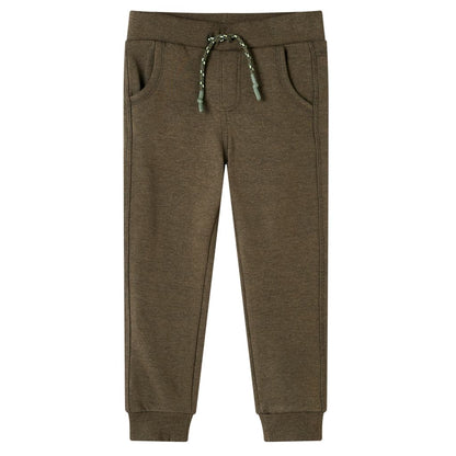 Kinderjoggingbroek 104 gemêleerd kakikleurig 104