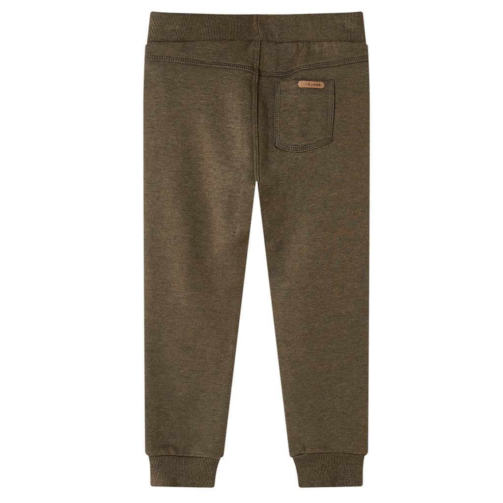 Kinderjoggingbroek 104 gemêleerd kakikleurig 104