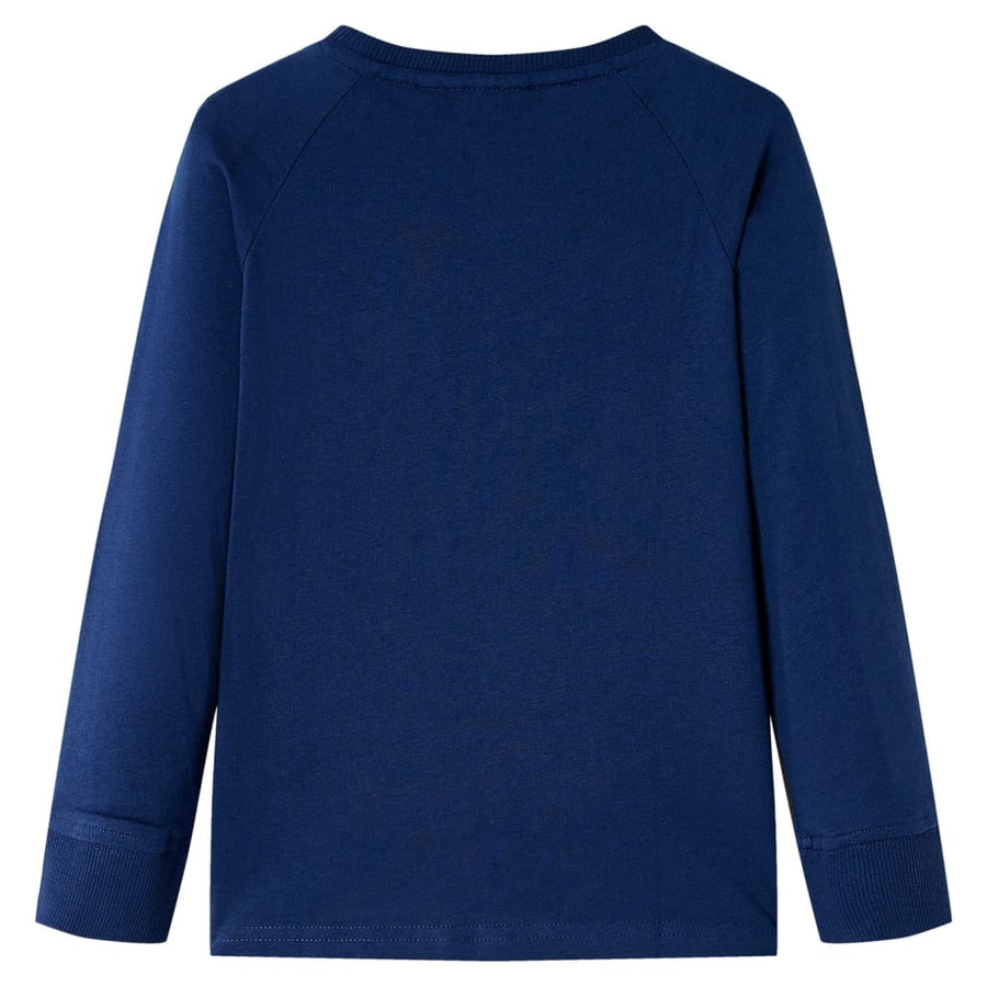 Kindershirt met lange mouwen 104 marineblauw 104