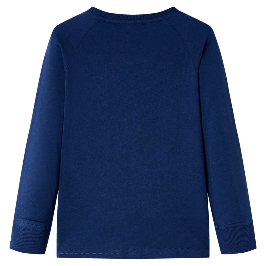 Kindershirt met lange mouwen 116 marineblauw 116