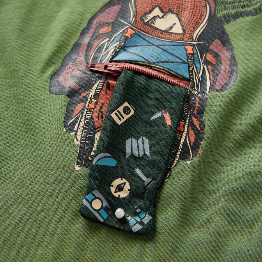 Kindershirt met lange mouwen 104 lichtkakikleurig Kaki