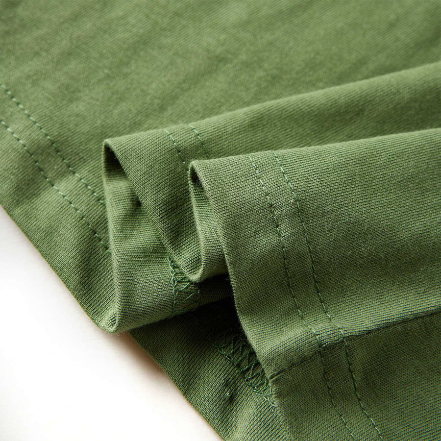 Kindershirt met lange mouwen 116 lichtkakikleurig Kaki