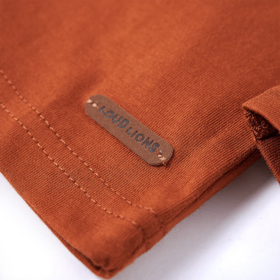 Kindershirt met lange mouwen 116 oranjebruin 116