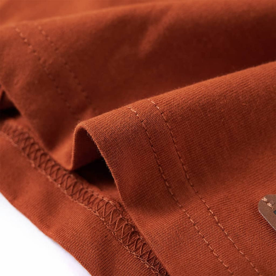 Kindershirt met lange mouwen 116 oranjebruin 116