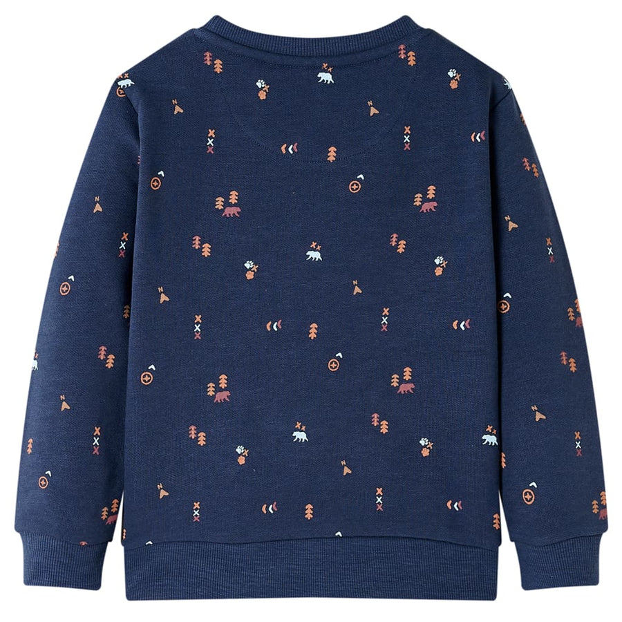 Kindertrui 92 gemêleerd marineblauw 104