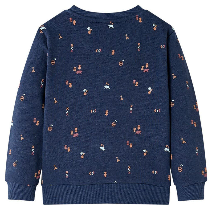 Kindertrui 116 gemêleerd marineblauw 116