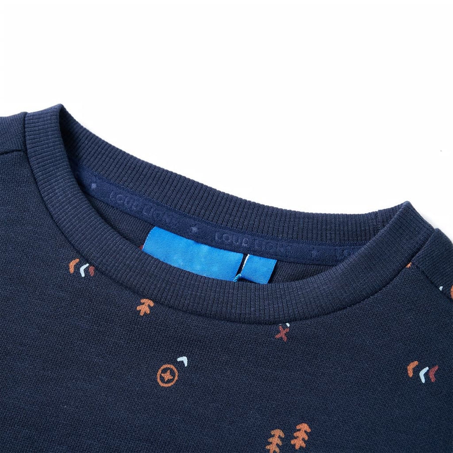 Kindertrui 116 gemêleerd marineblauw 116