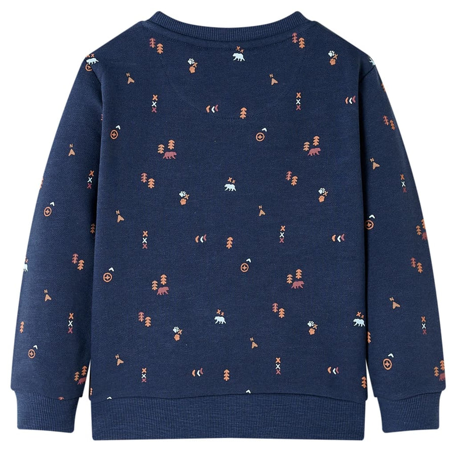 Kindertrui 128 gemêleerd marineblauw 128