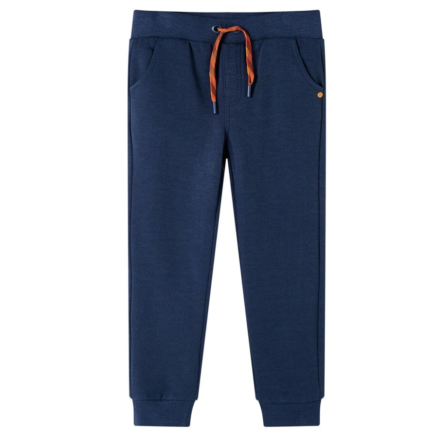 Kinderjoggingbroek 92 gemêleerd marineblauw Marineblauw
