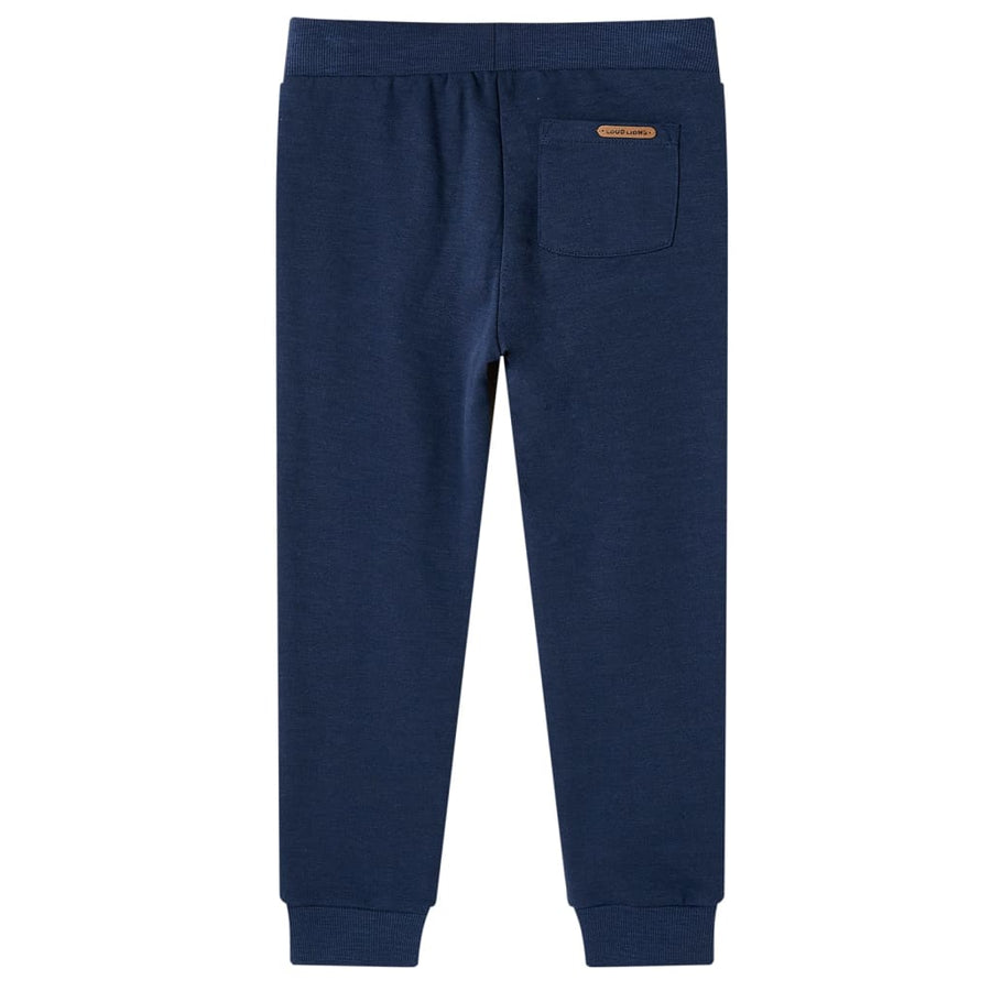 Kinderjoggingbroek 92 gemêleerd marineblauw Marineblauw
