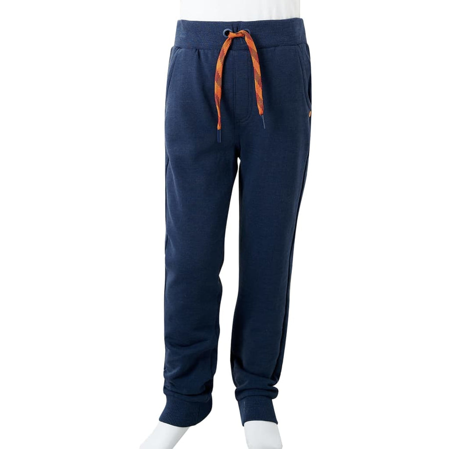 Kinderjoggingbroek 92 gemêleerd marineblauw Marineblauw