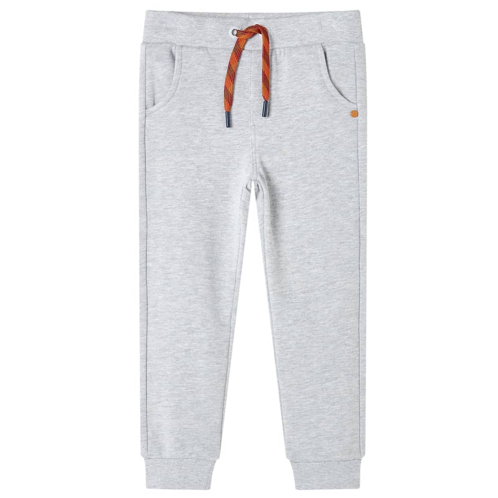 Kinderjoggingbroek 104 gemêleerd grijs Grijs 104