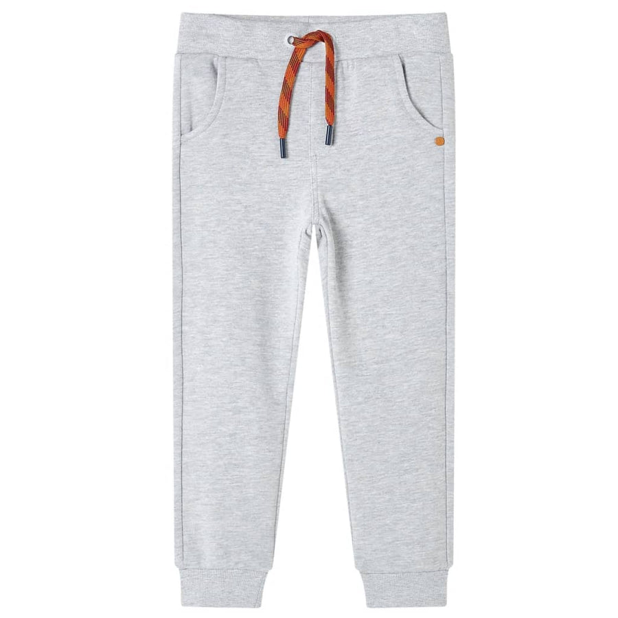 Kinderjoggingbroek 104 gemêleerd grijs Grijs 104
