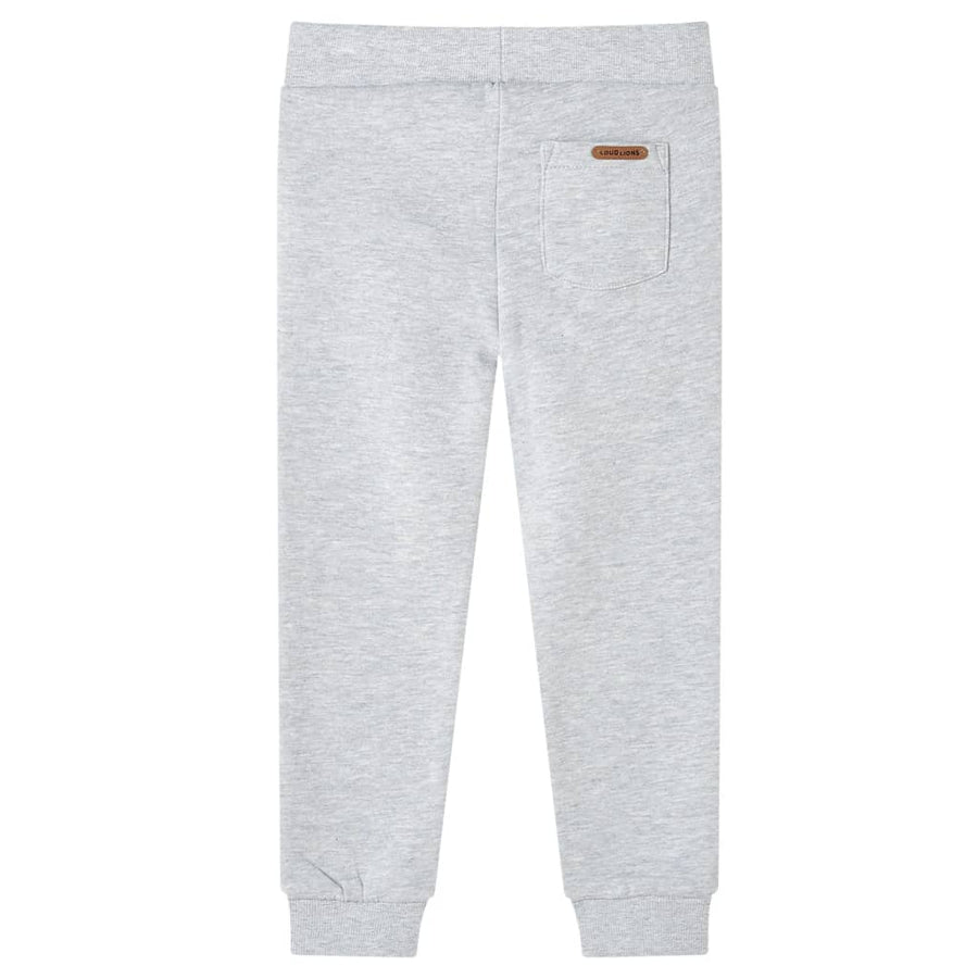 Kinderjoggingbroek 104 gemêleerd grijs Grijs 104