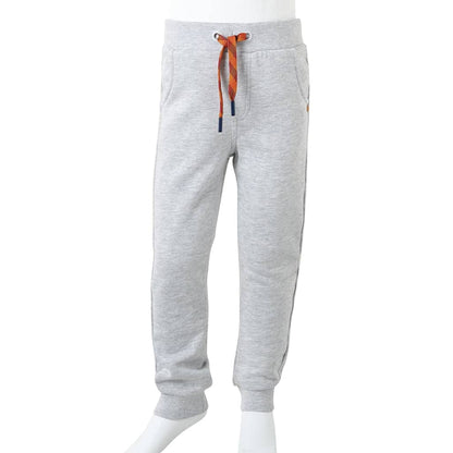 Kinderjoggingbroek 104 gemêleerd grijs Grijs 104