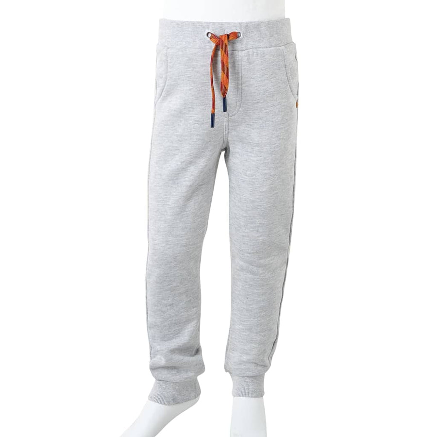 Kinderjoggingbroek 104 gemêleerd grijs Grijs 104