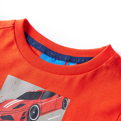 Kindershirt met lange mouwen 116 felroranje
